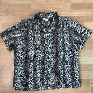 Button down cheetah shirt